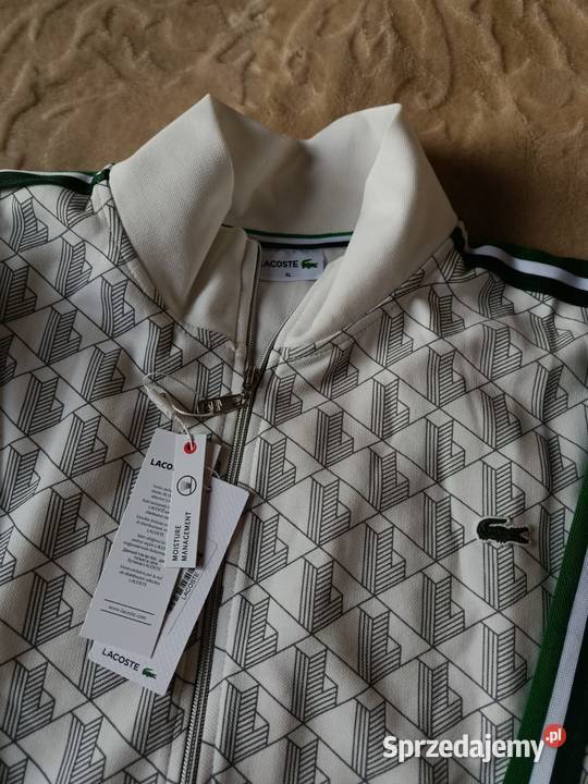Komplet dresowy Lacoste Monogram kolor biały Pozostałe Białystok