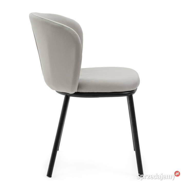 Jasnoszare Krzesło Tapicerowane Bari Wysyłka 24H 54cm Tarchały Małe