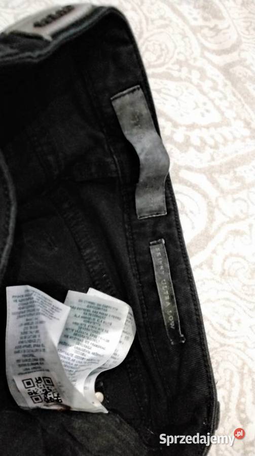 Czarne Spodnie Jeans Damskie GUESS XS Dziury Guess