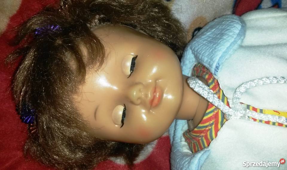 Duża stara lalka ZSRR chodzącaPRL Ziębice