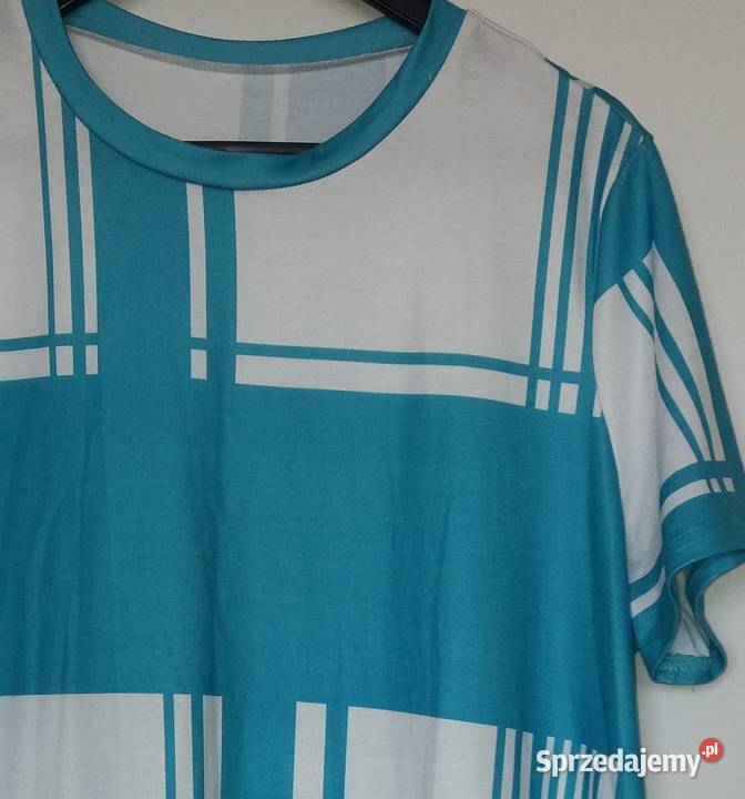 XL48 Turkusowobiała tunika nowa Gliwice sprzedam