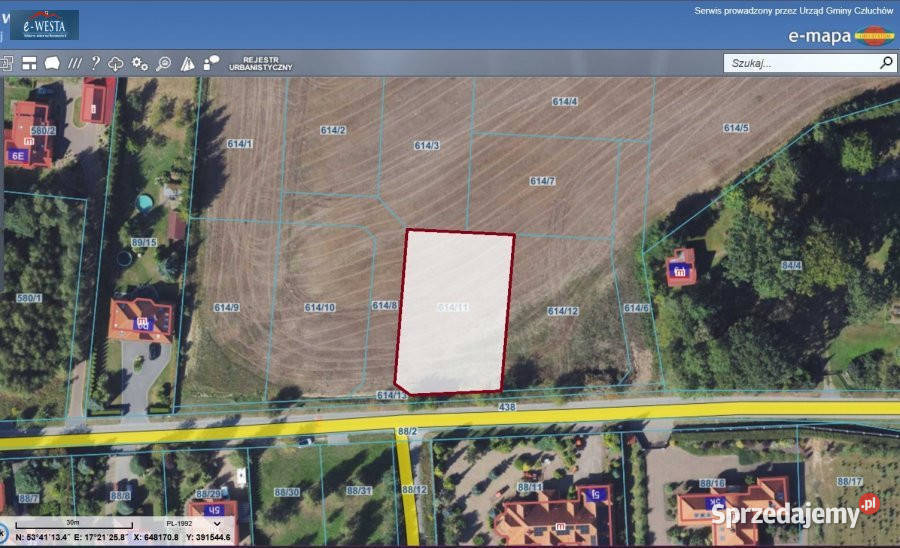 Działka 1173m2 Piaskowo Sprzedaż pomorskie