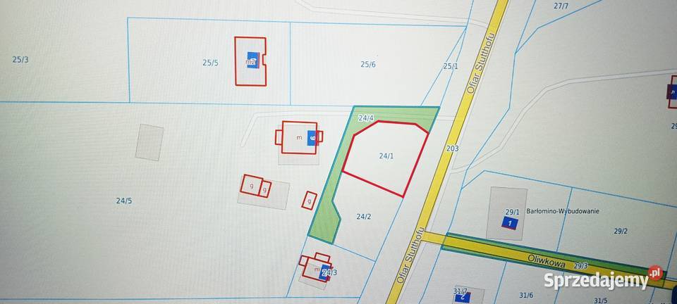 Działka w Barłominie k Luzina budowlana Barłomino