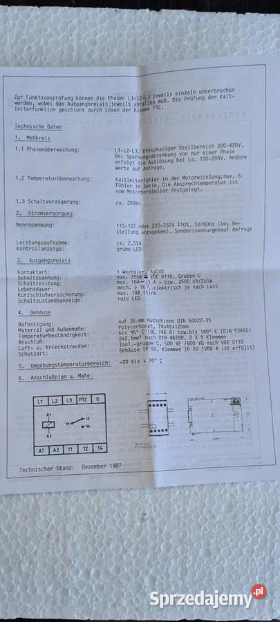 3 sztuki Przekaznik monitorowanie zaniku fazy i dolnośląskie