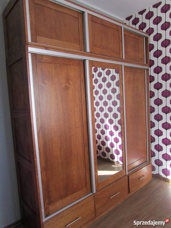 Szafa komandor garderoba duża lite drewno dębowe Meble wielkopolskie Rawicz
