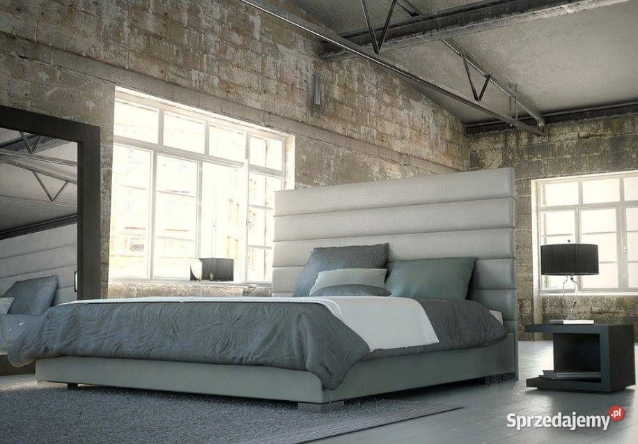 Designerskie łóżko z wysokim panelem DESPACITO 160x200