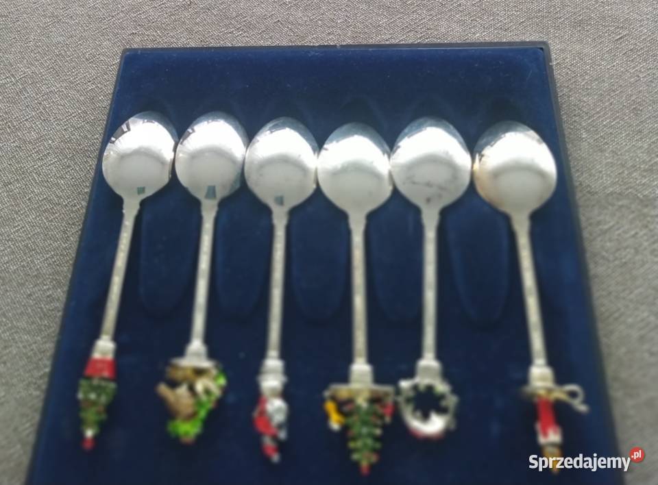 Łyżeczki posrebrzane Mary Christmas Antyki Gostynin