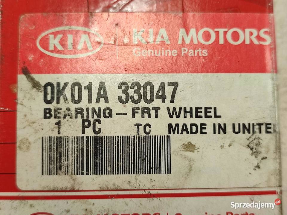 ŁOŻYSKO KOŁA PRZÓD 45242x73431x19558 KIA Piasty i łożyska kół lubelskie sprzedam