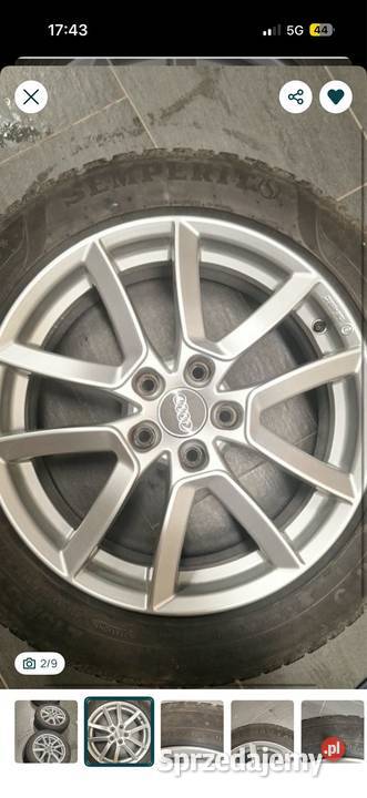 Felgi aluminiowe 17 Audi małopolskie Bobowa