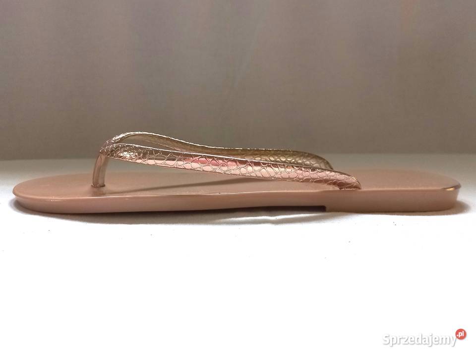 Klapki beżowe Japonki r 38 Eleganckie NOWE Białystok sprzedam
