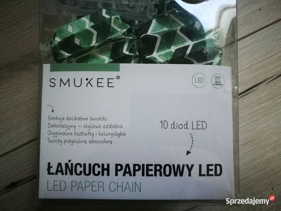 NOWY dekoracyjny łańcuch papierowy LED Dębica