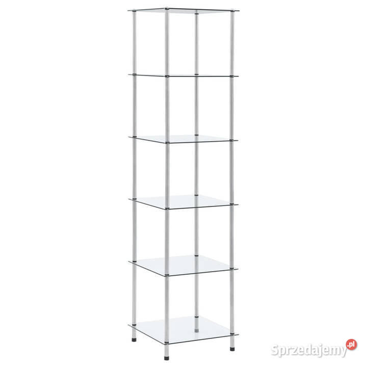 6poziomowy regał przezroczysty 40x40x160 szkło Warszawa sprzedam