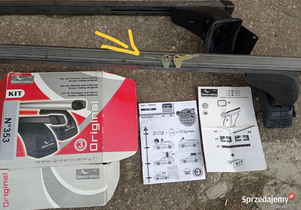 BAGAŻNIK BELKI DACHOWE do DACIA loganSandero Piekary Śląskie