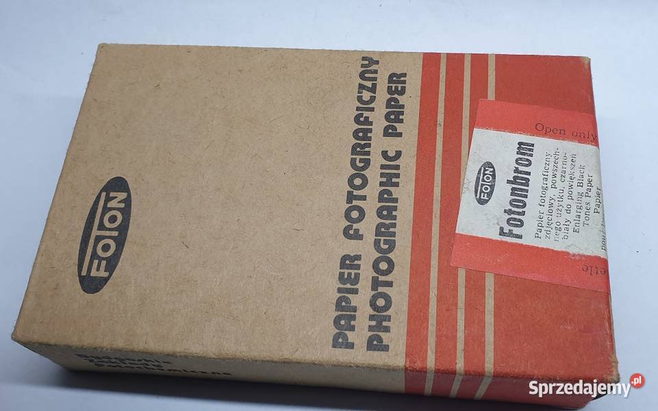 Papier fotograficzny firmy FOTON z lat PRL Reszel