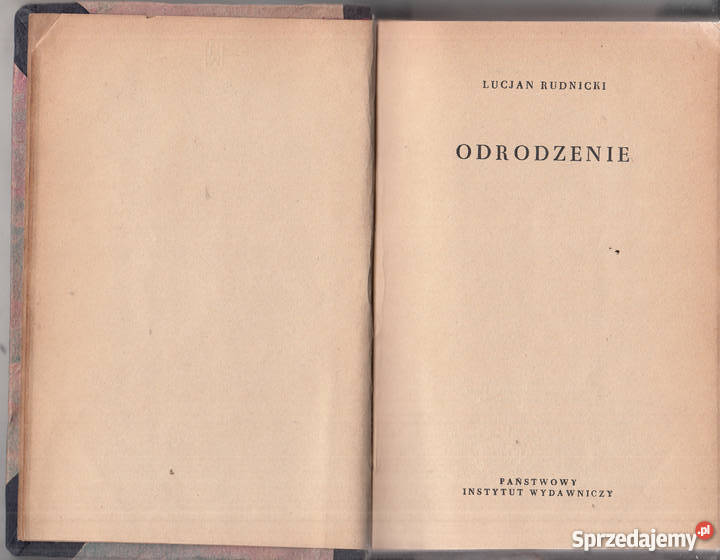 03255 ODRODZENIE LUCJAN RUDNICKI literatura piękna - proza polska Czyrna