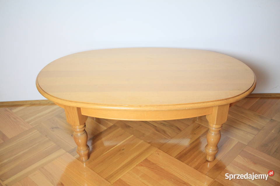 Owalny stolik dębowy 128x79 Pszczyna