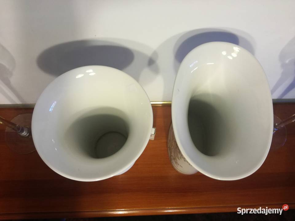 Komplet wazony Ekskluzywna piękna porcelana AK biały Jastrzębie-Zdrój