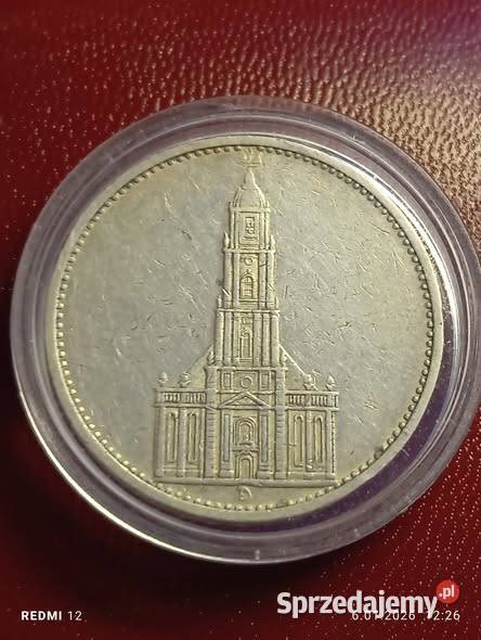 Niemcy III Rzesza 5 Marek 1934 D Kościół Numizmatyka Warszawa