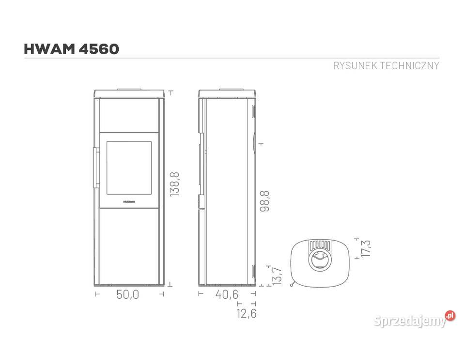 Elegancja Natury Kominek Hwam 4560C z Kamienia Poznań