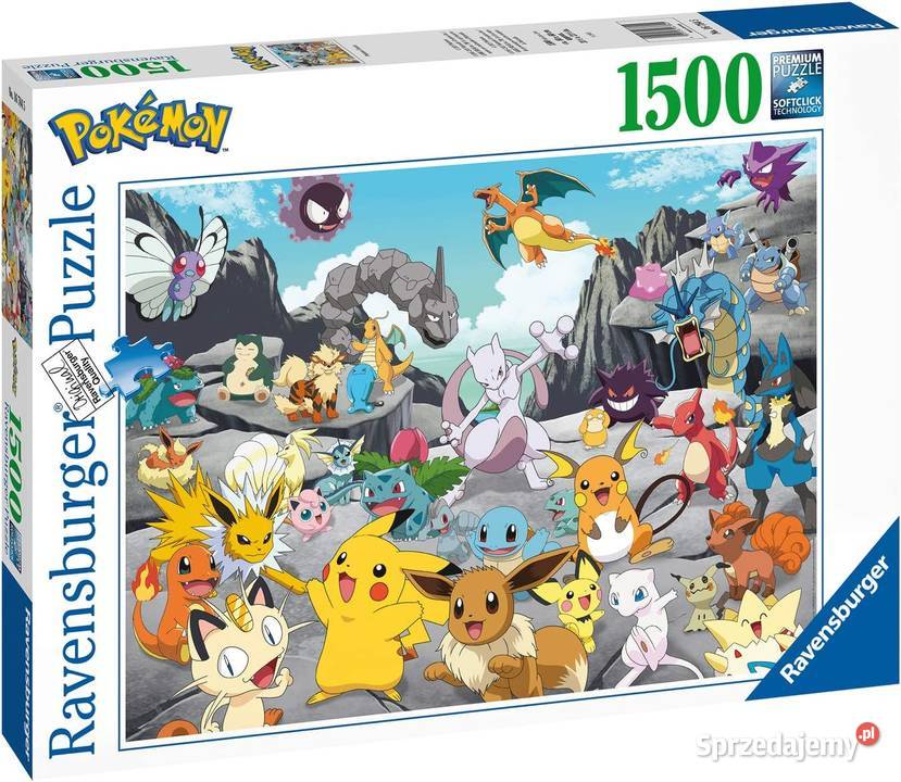 Puzzle Pokemon Zestaw 1500 el 80x60 Mogilany