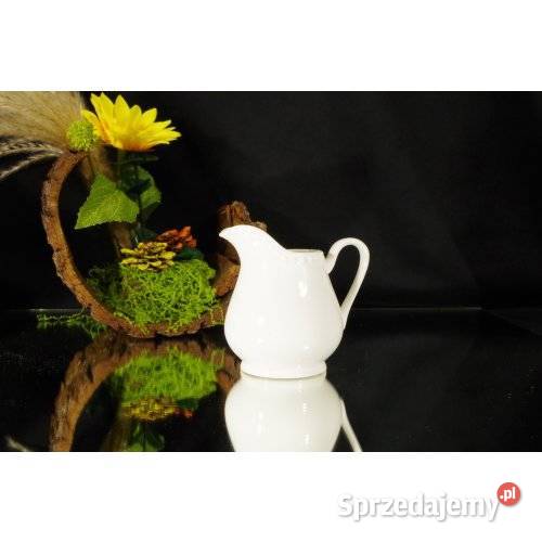 Biały porcelanowy mlecznik dzbanuszek Fine China