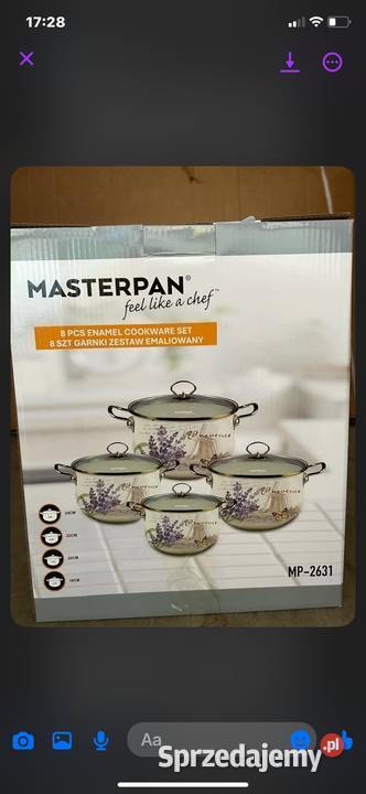 229 Garnki emaliowane Lawenda Masterpan Zabrze