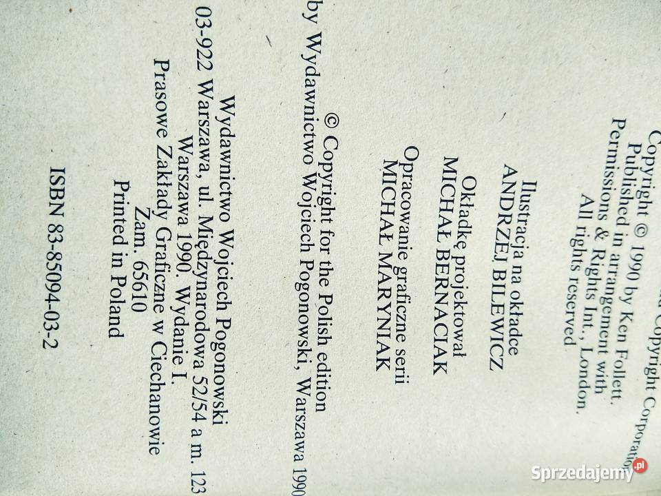 Follet książki Papierowe pieniądze 1wyd sprzedam