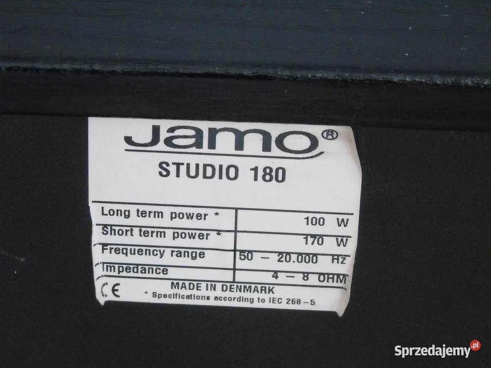 Duńskie kolumny Jamo Studio 180 moc 2x170 wat Słuchawki i głośniki podkarpackie Jasło