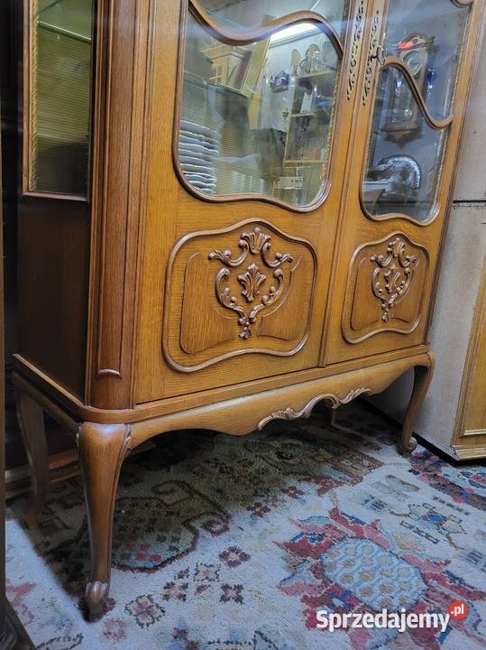 Biblioteka dębowa witryna z Niemiec SERWANTKA kujawsko-pomorskie Sypniewo