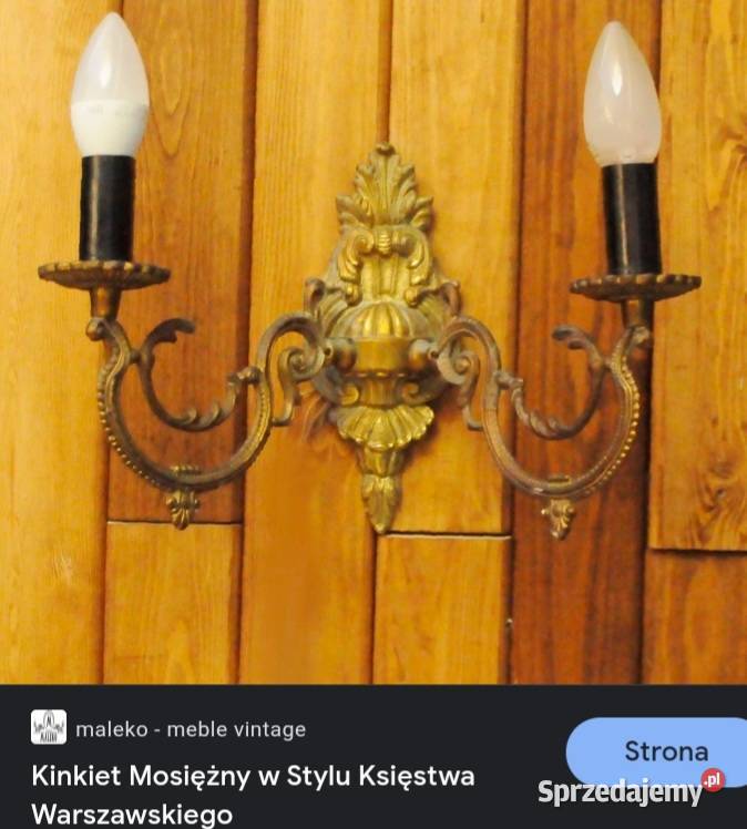 Części kinkietów mosiężnych Konin
