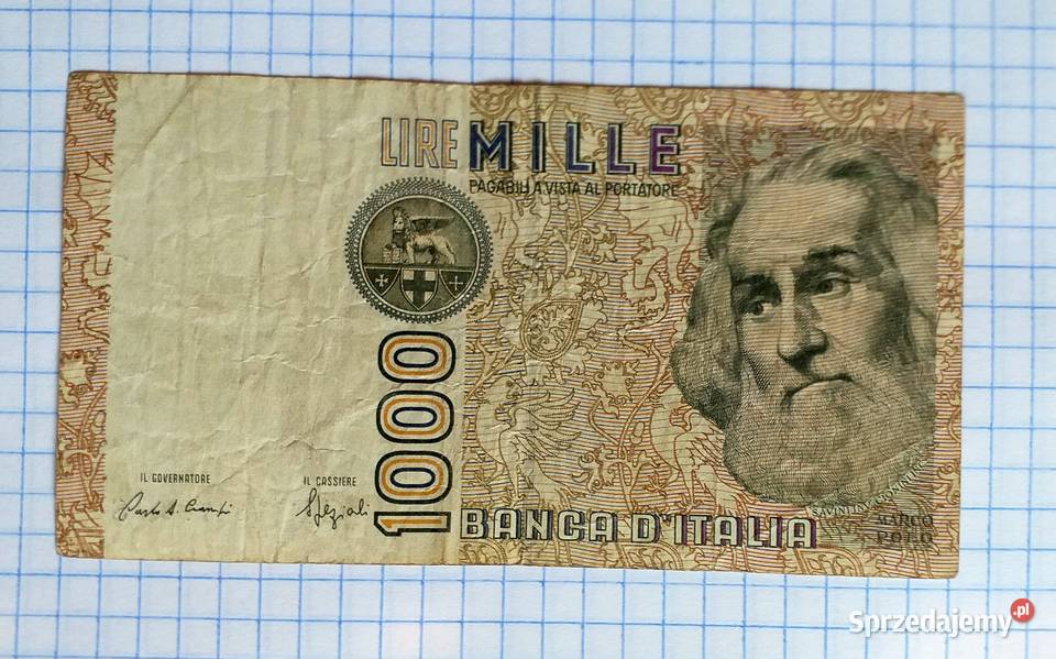 BANKNOT 1000 LIRÓW 1982 WŁOCHY SER CF 154788 S Piszczac