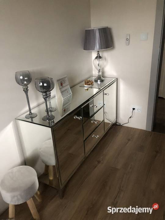 Komoda lustrzana z lustra glamour gałka kryształ Kępno