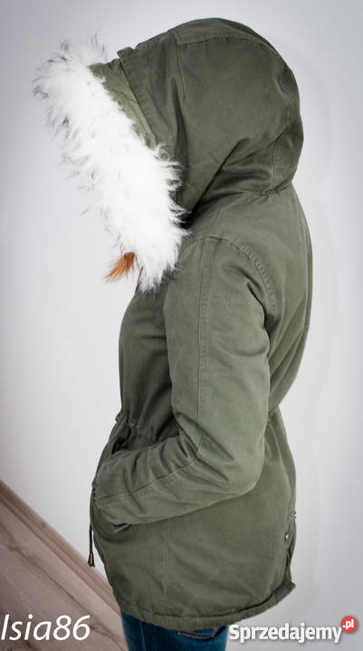 Kurtka Parka Eco FutroKhakiArmy Green małopolskie Kraków sprzedam