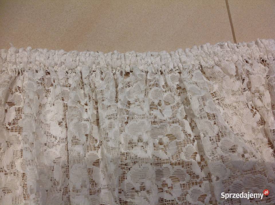 Firana Firanka Biała Koronka Falbana biały Nowa Sól