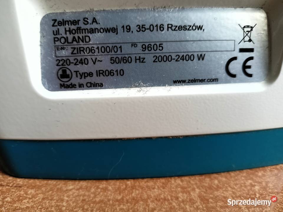 Żelazko Zelmer ZIR06100 Optima Dom i Ogród Tarnobrzeg