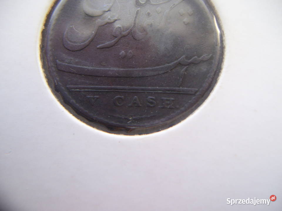 Stare monety 5 cash 1803 Indie Brytyjskie Madras Antyki, Sztuka, Kolekcje Lesko sprzedam