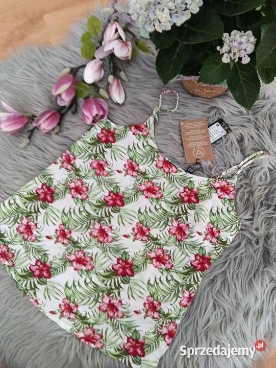 Vero Moda XS34 bluzka na ramiączka piękny print kolorowy Karniewo