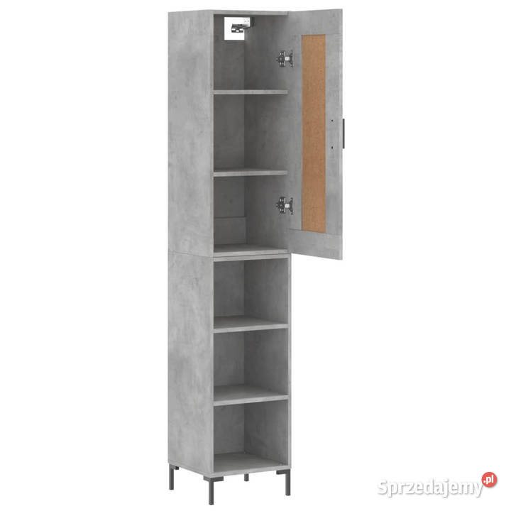 Wysoka szafka szarość betonu 345x34x180 Warszawa sprzedam