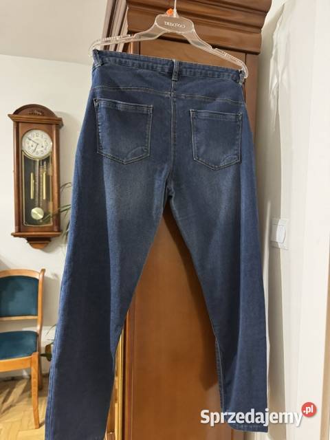 Jeansy damskie XL Carry granatowe bawełna ze