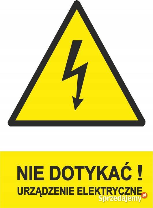 Naklejka nie dotykać urządzenie elektryczne Biuro Kamionna