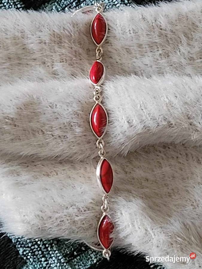 Bransoletka z koralem Pozostałe mazowieckie