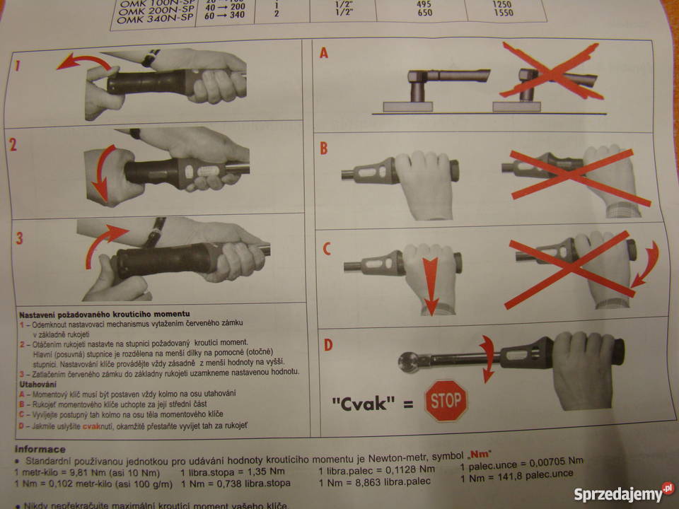 Klucz dynamometryczny TONA 14 cala OMK 25 NSP