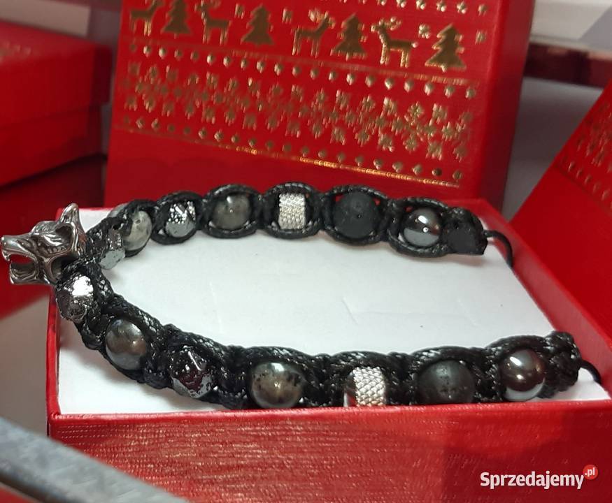 BRANSOLETKA KAMIEŃ YOOPERLITE LAWA WILK STAL Warszawa sprzedam