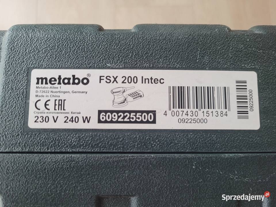 Szlifierka mimośrodowa Metabo FSX 200 Intec wielkopolskie Poznań