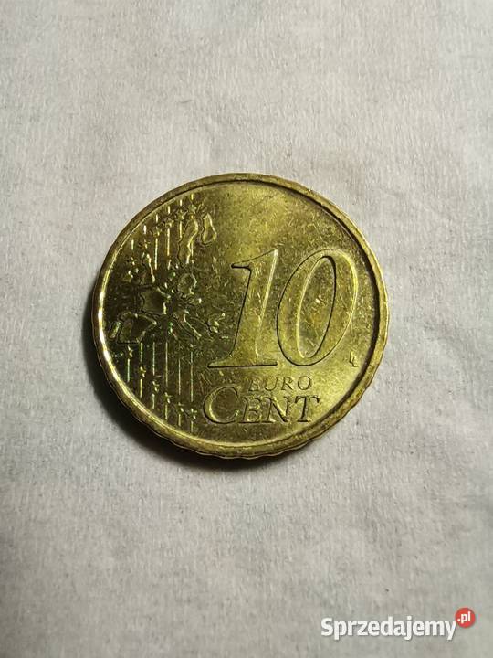 Moneta Hiszpania 10 Euro Cent 2003 Ząbki