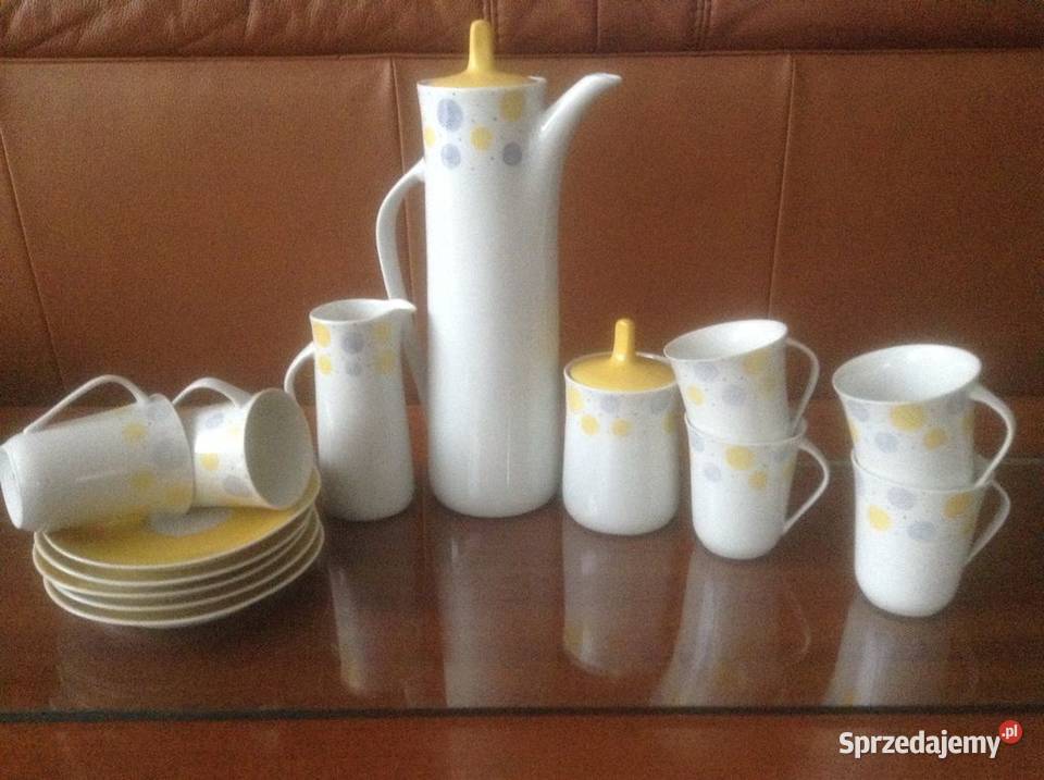 Polcelanowy serwis do kawy GOPLANA sygnowany Porcelana i szkło Opole