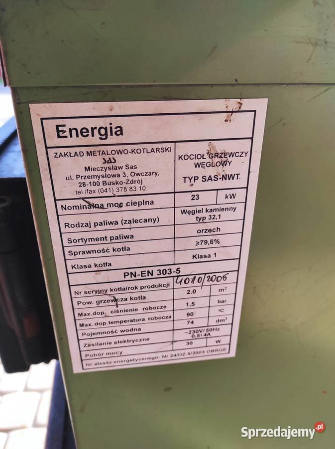 Piec SAS 23kW z zasobnikiem 250l osprzęt Rzeszów