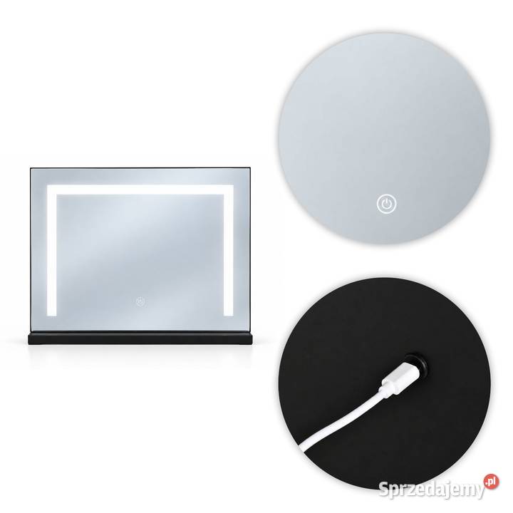 Lustro do makijażu LED ModernHome 50x40 3 barwy 12cm Toaletki
