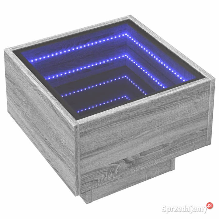 Stolik nocny z LED Infinity szary dąb sonoma Warszawa