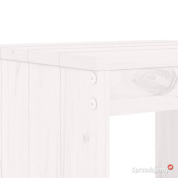 Stołki barowe 2 białe 40x36x75 lite drewno mazowieckie Warszawa